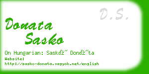 donata sasko business card